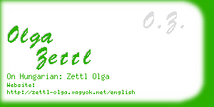 olga zettl business card